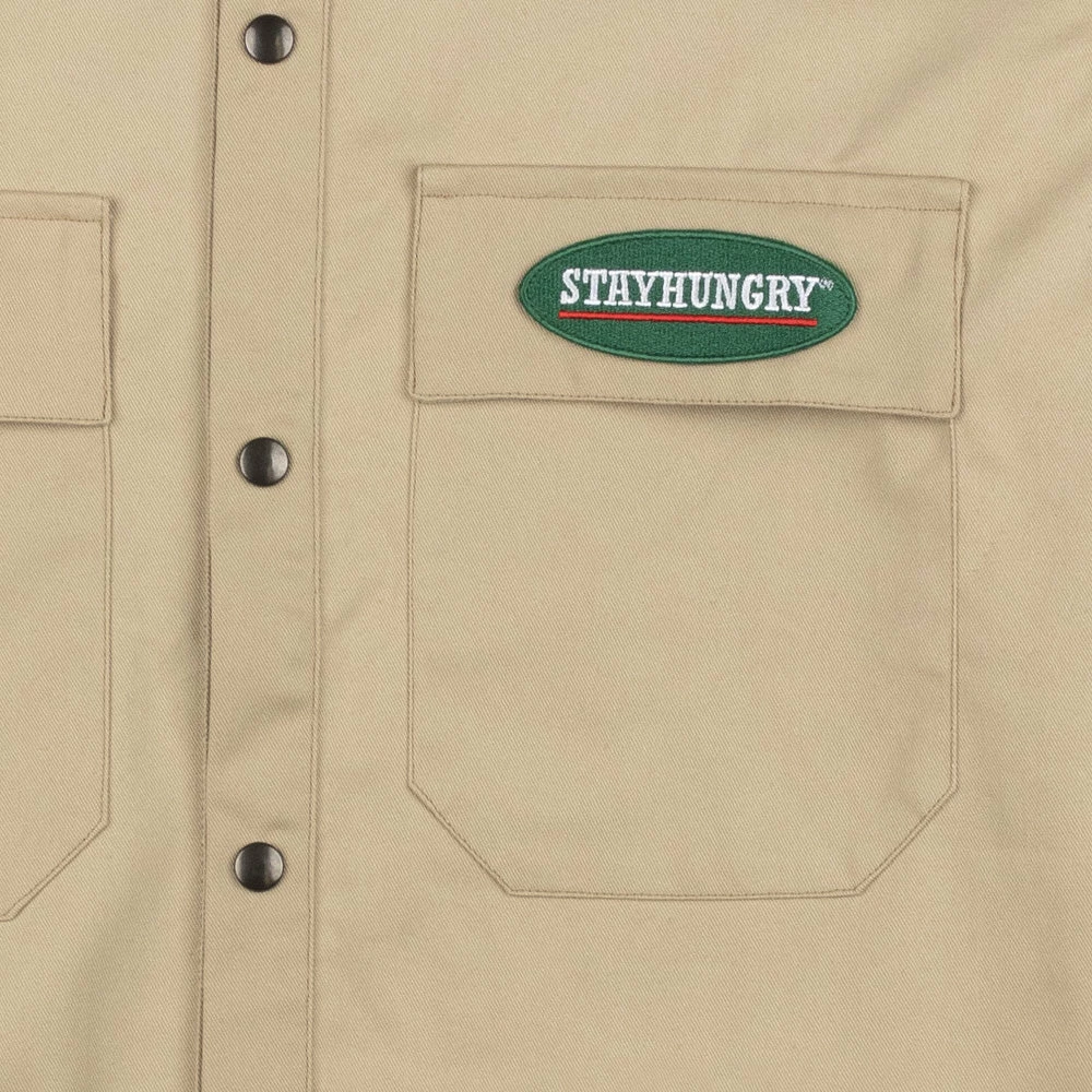 Stay Hungry YMGU Overshirt Beige - Image 3