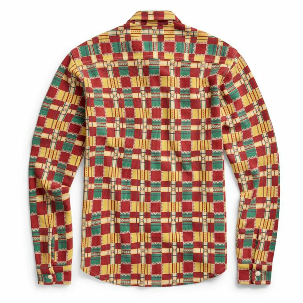 RRL By Ralph Lauren Matlock Work Shirt Red / Teal - Image 3