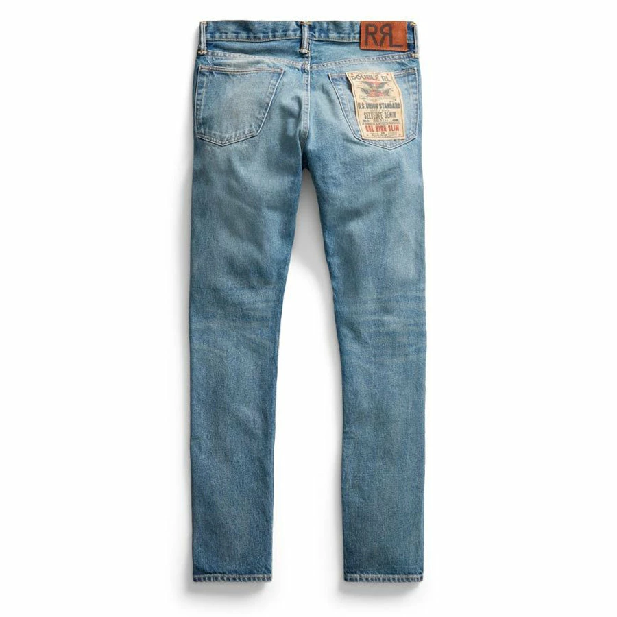 RRL By Ralph Lauren High Slim Fit Selvedge Jean Colloway Wash - Image 2