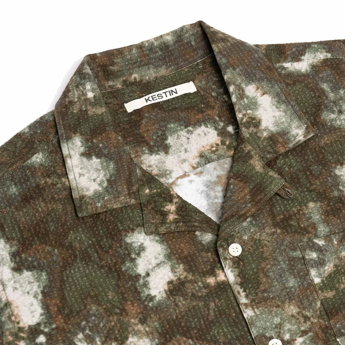 Kestin Crammond SS Shirt Olive Marble - Image 3