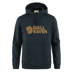 Fjallraven Logo Hoodie Dark Navy