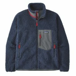 Patagonia Classic Retro-X Fleece Jacket New Navy W/ Wax Red