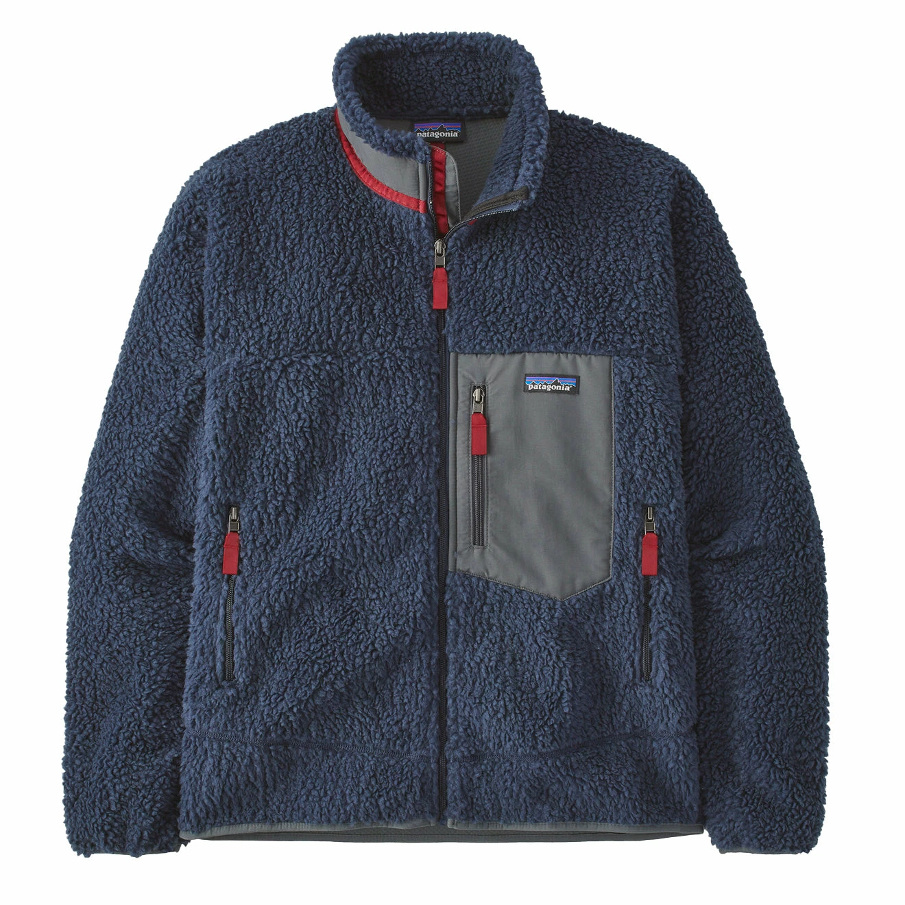 Patagonia Classic Retro-X Fleece Jacket New Navy W/ Wax Red
