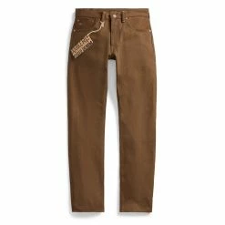 RRL By Ralph Lauren Slim Fit Full Length Jeans Rigid Olive