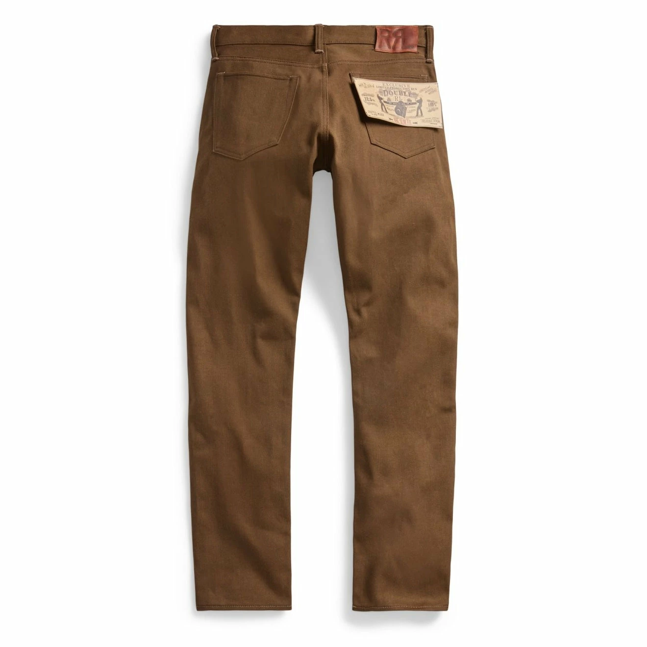 RRL By Ralph Lauren Slim Fit Full Length Jeans Rigid Olive - Image 2