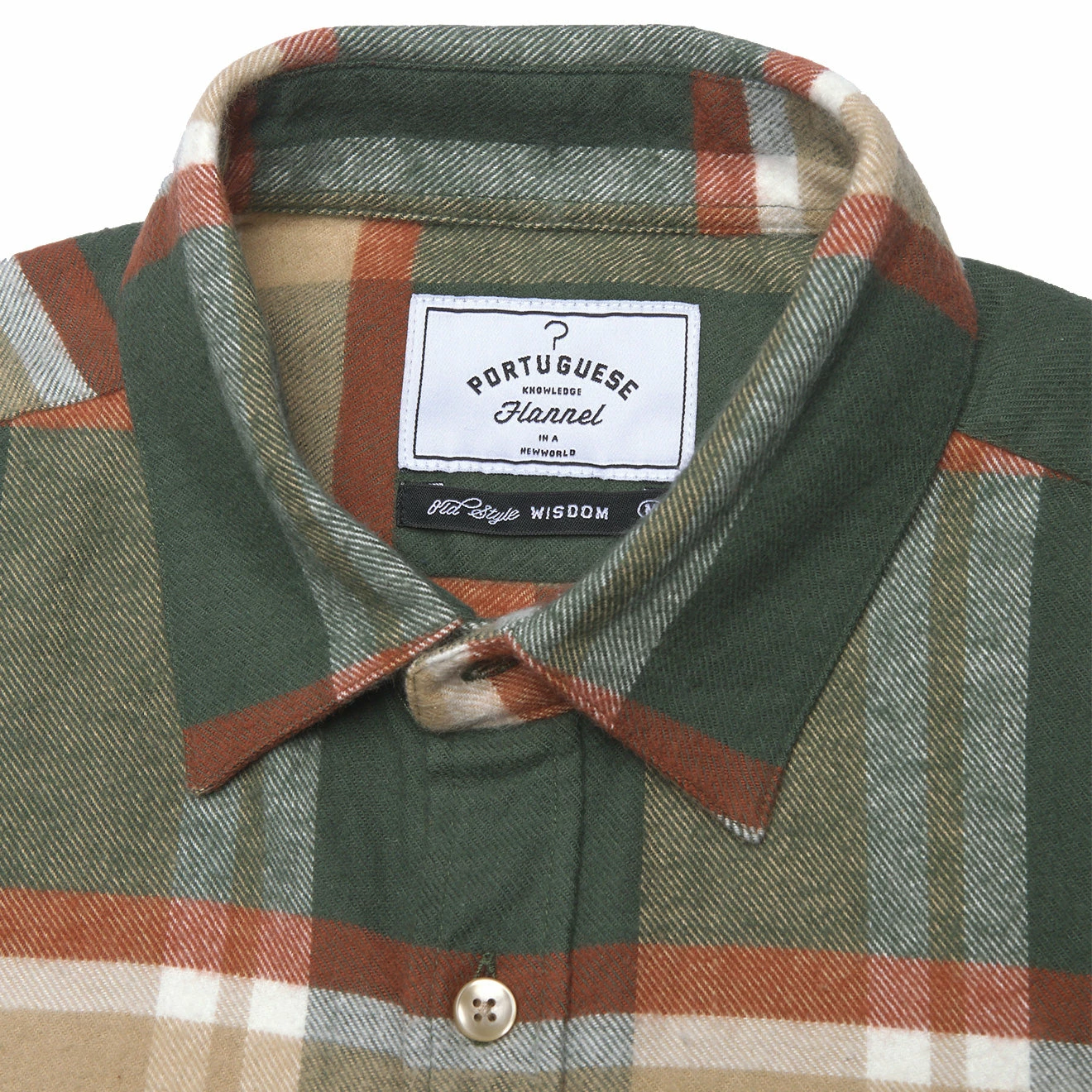 Portuguese Flannel Farm Shirt Green / Orange - Image 2