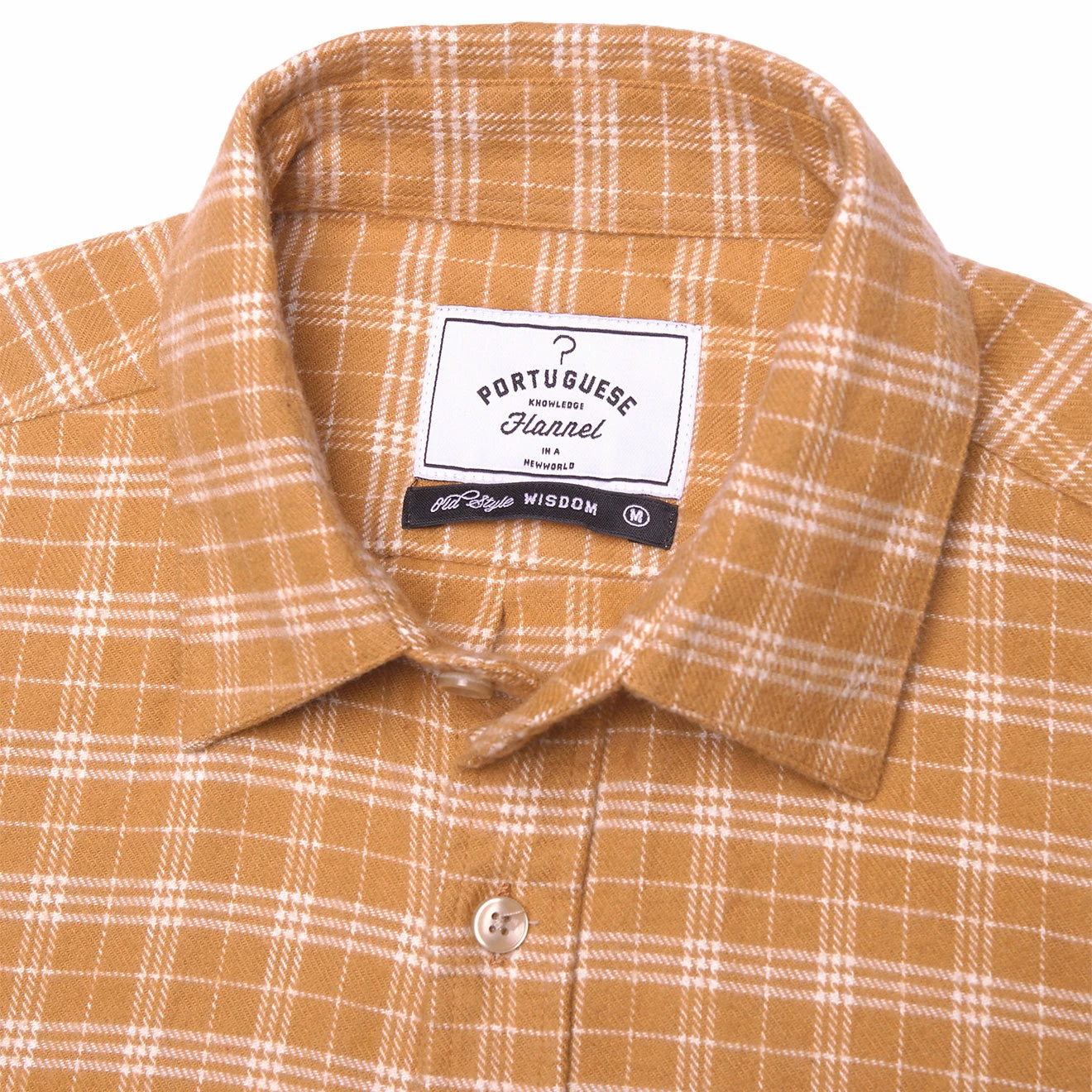 Portuguese Flannel Marl Shirt Yellow - Image 2