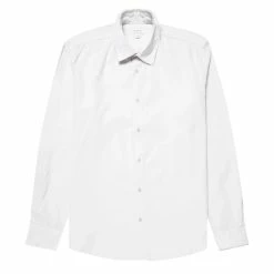Sunspel Fine Corduroy Oxford Shirt Chalk