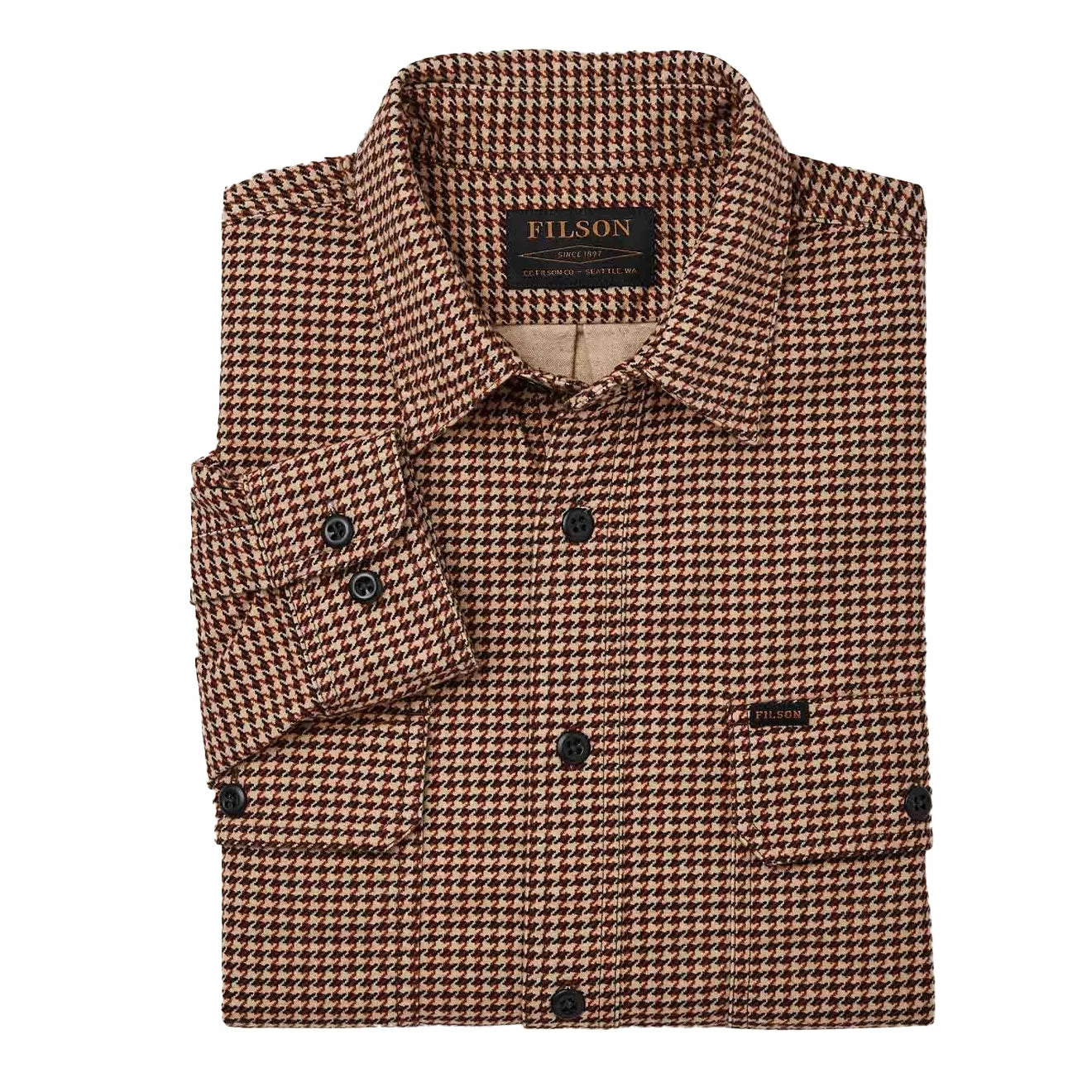Filson Field Flannel Shirt Tan Dogsto - Image 3
