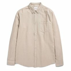Norse Projects Anton Brushed Flannel Shirt Utility Khaki