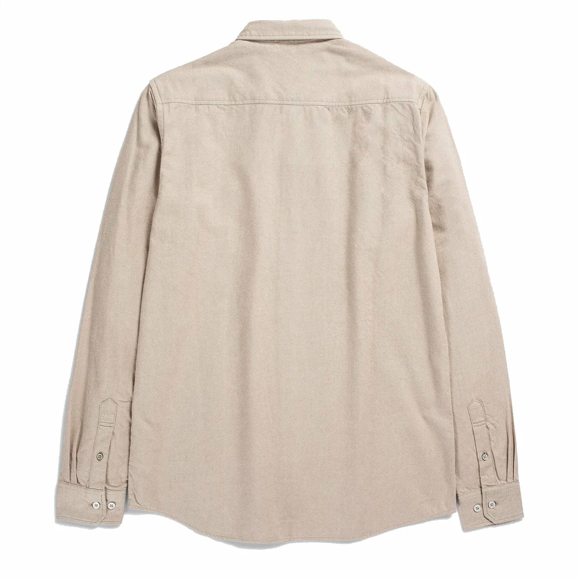 Norse Projects Anton Brushed Flannel Shirt Utility Khaki - Image 2