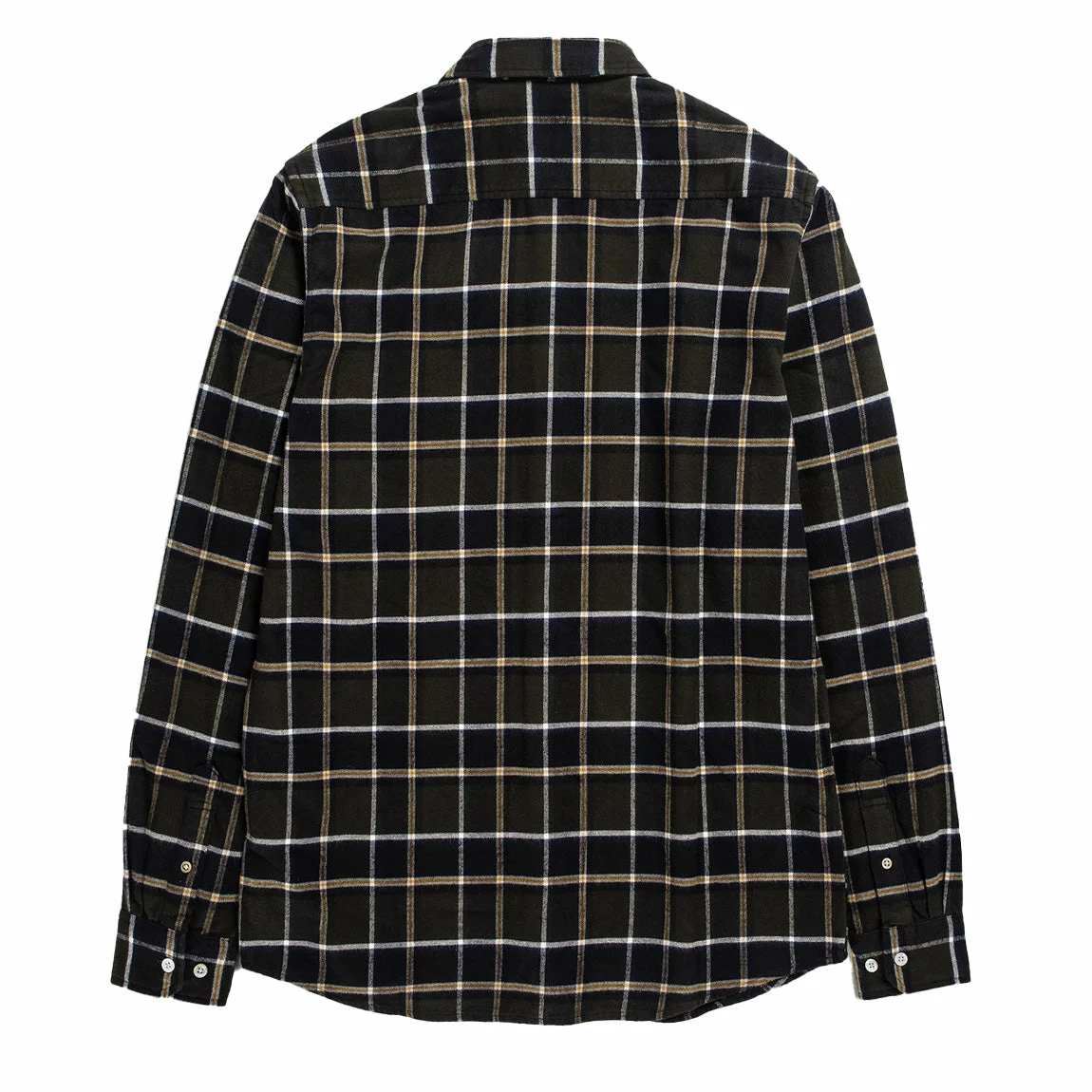 Norse Projects Anton Brushed Flannel Check Shirt Beech Green - Image 2