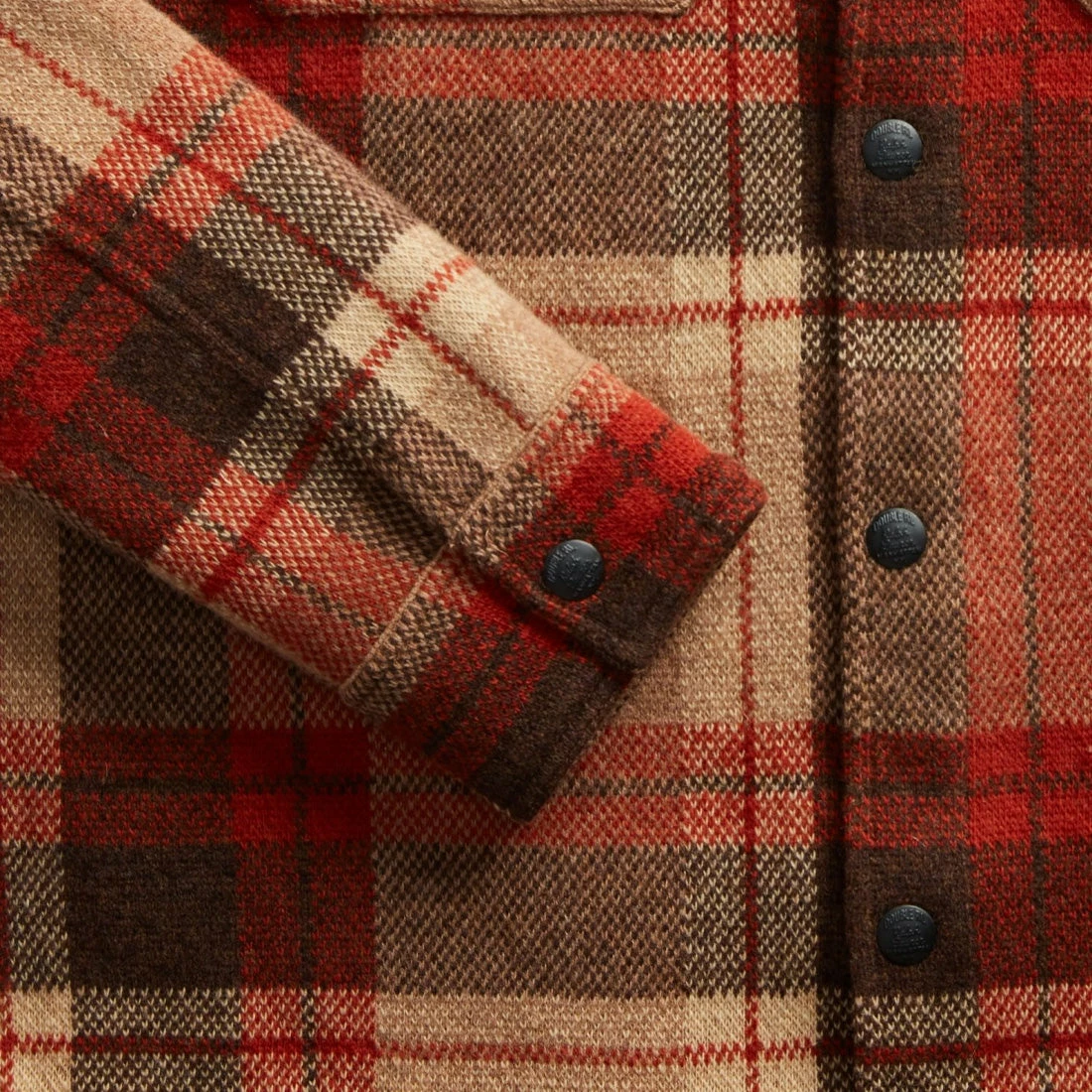 RRL By Ralph Lauren Plaid Wool Workshirt Jumper Orange Tan Multi - Image 5