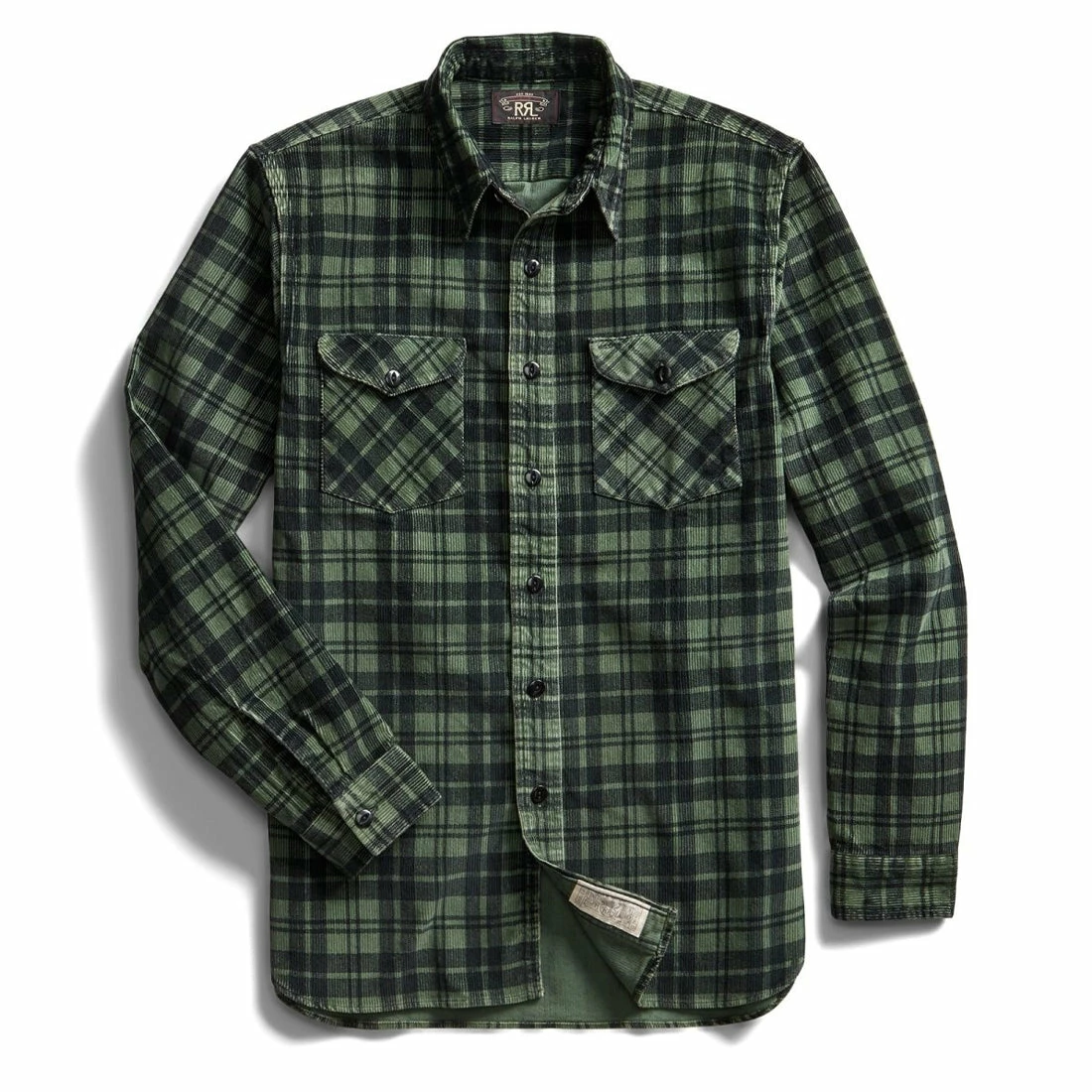 RRL By Ralph Lauren Corduroy Sport Shirt Green / Black