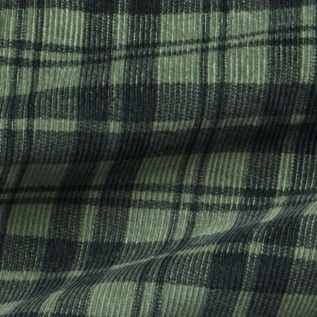 RRL By Ralph Lauren Corduroy Sport Shirt Green / Black - Image 3