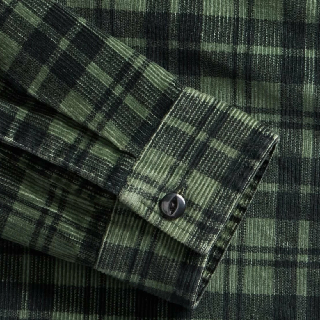 RRL By Ralph Lauren Corduroy Sport Shirt Green / Black - Image 4