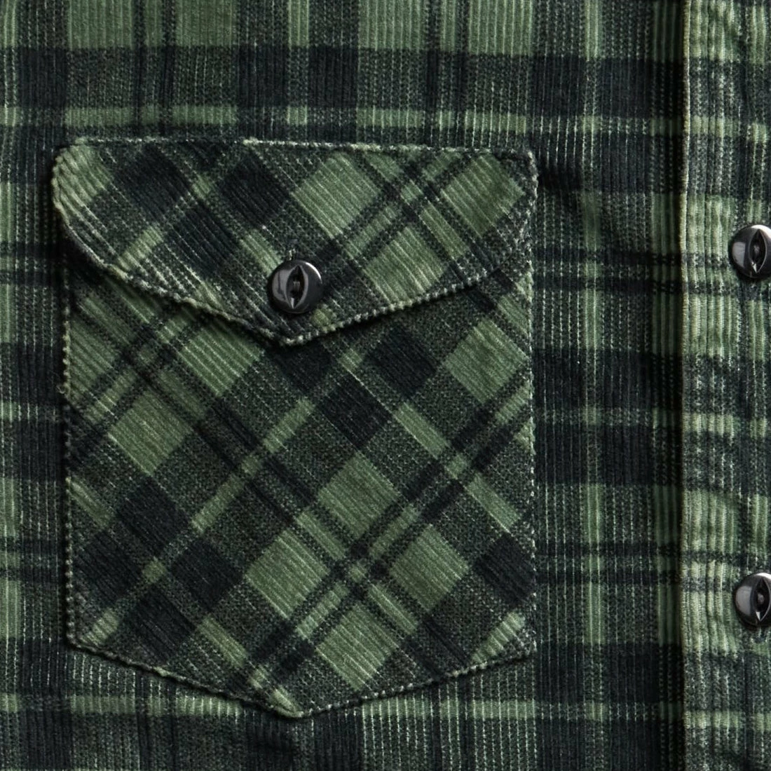 RRL By Ralph Lauren Corduroy Sport Shirt Green / Black - Image 5