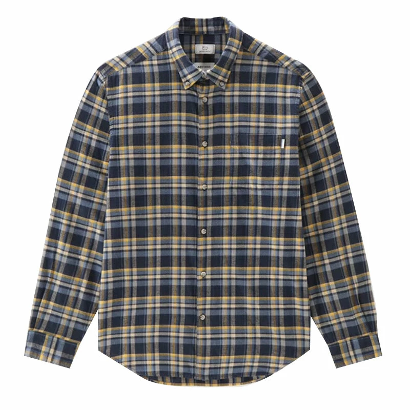 Woolrich Light Flannel Shirt Yellow Check