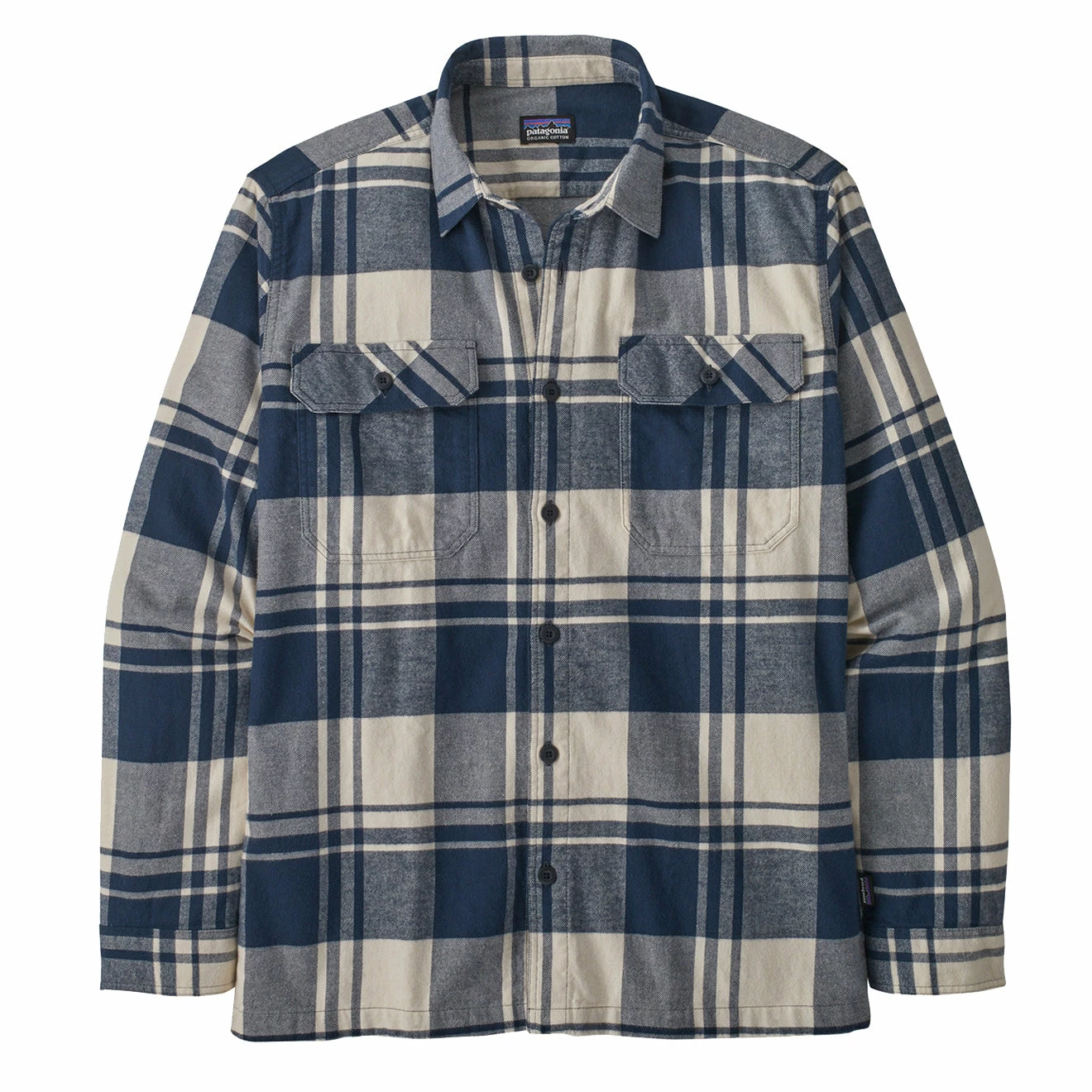 Patagonia Long Sleeve Organic Cotton Midweight Fjord Flannel Shirt Live Oak / Smolder Blue