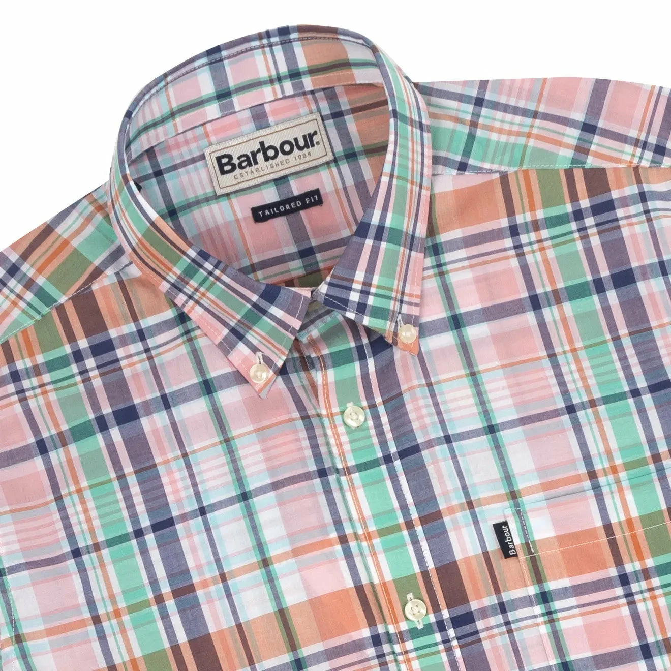 Barbour Madras 3 Tailored Shirt Pink - Image 2