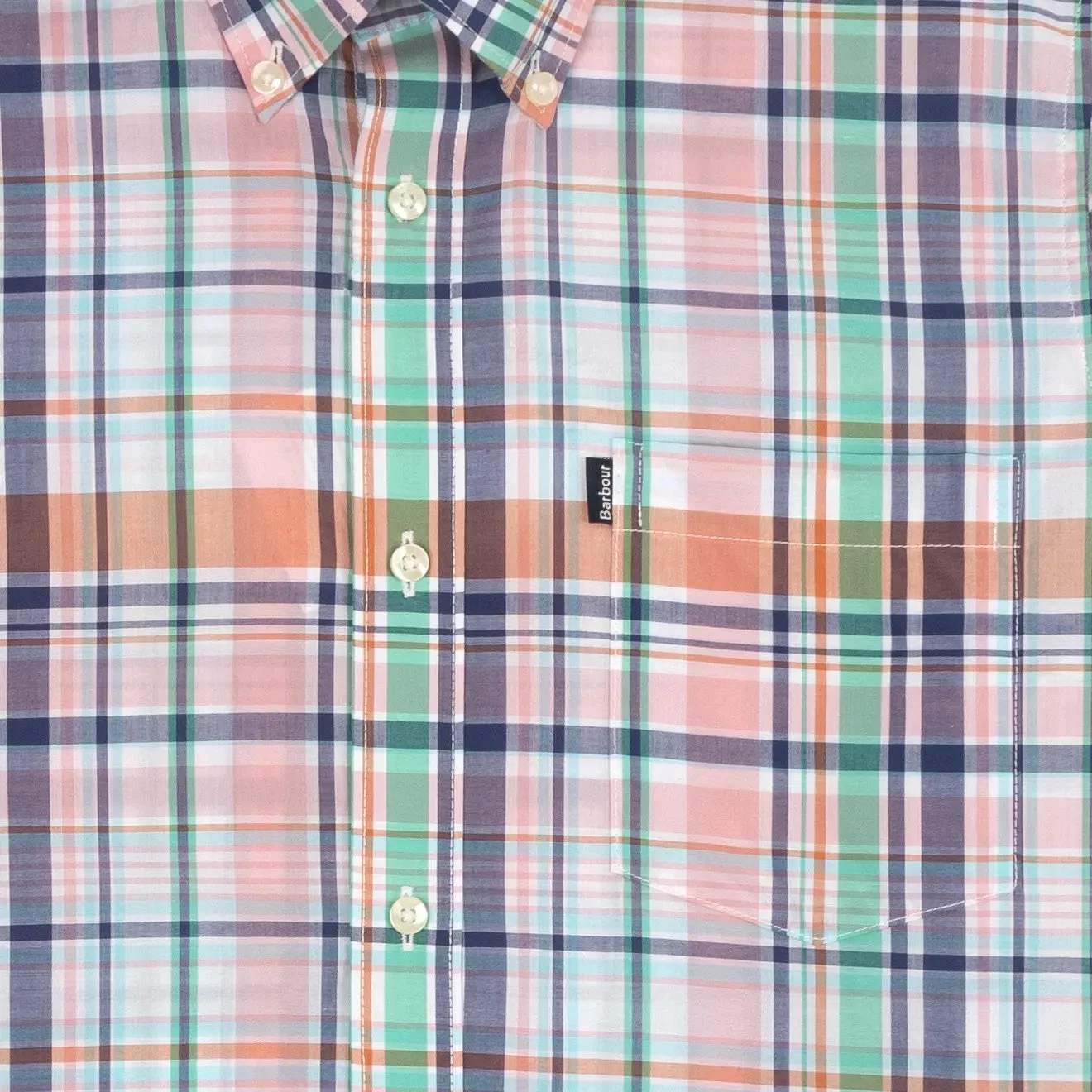 Barbour Madras 3 Tailored Shirt Pink - Image 3