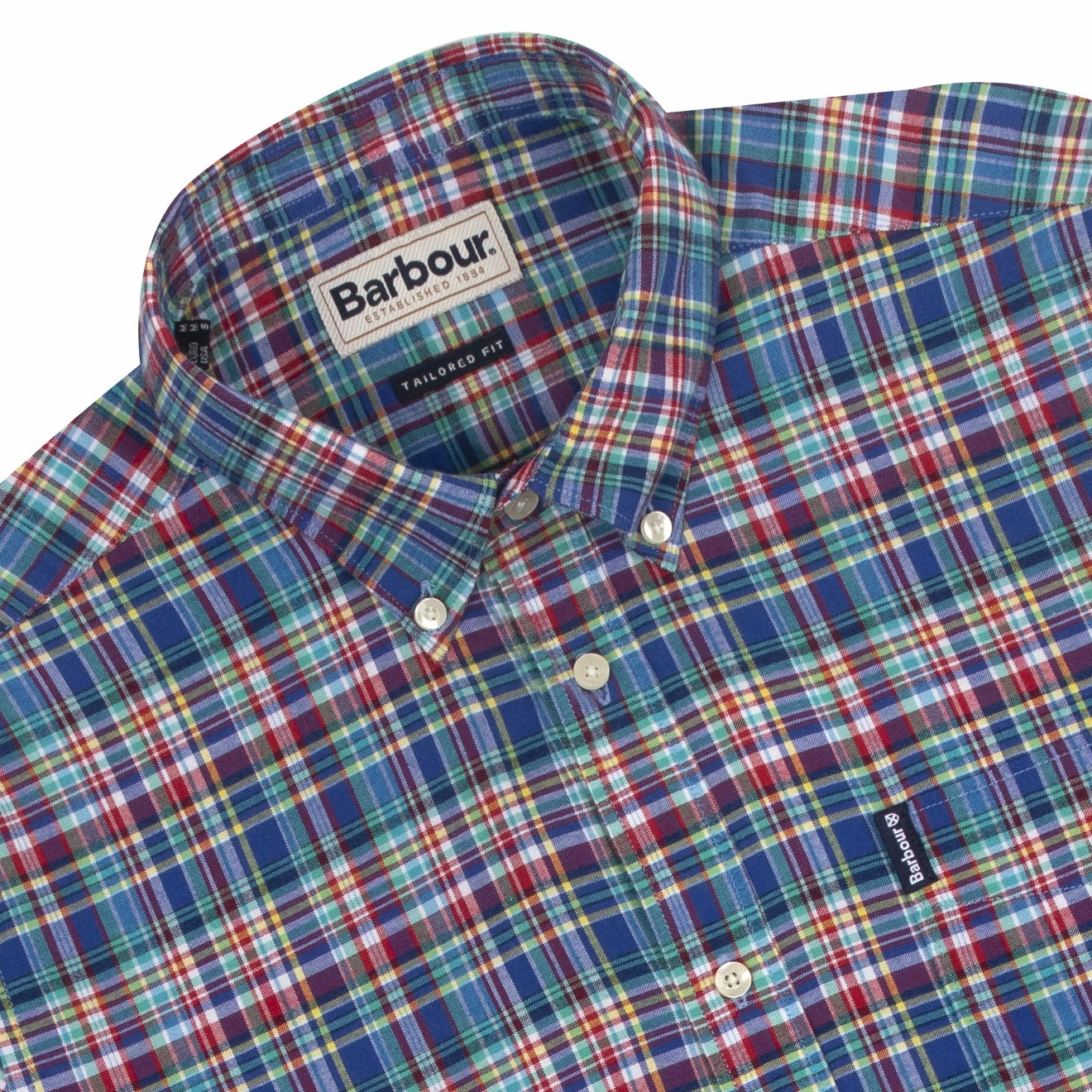 Barbour Highland Check 38 Tailored Fit Shirt Blue - Image 2