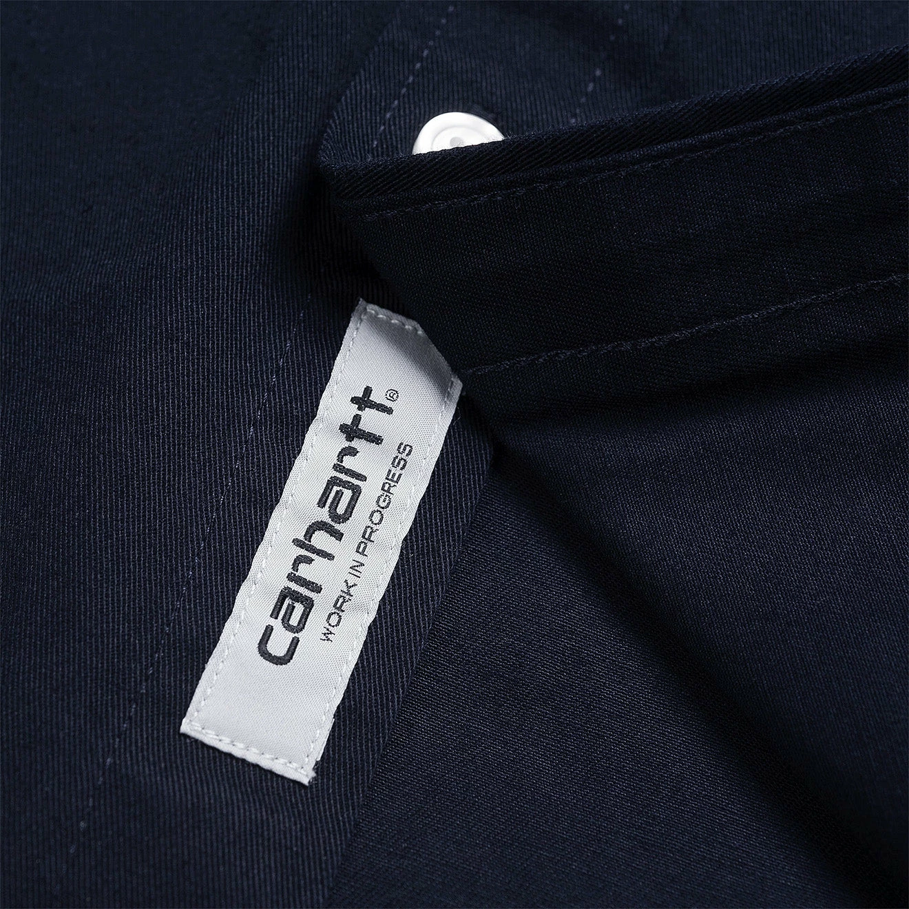 Carhartt WIP L/S Madison Shirt Dark Navy / White - Image 3