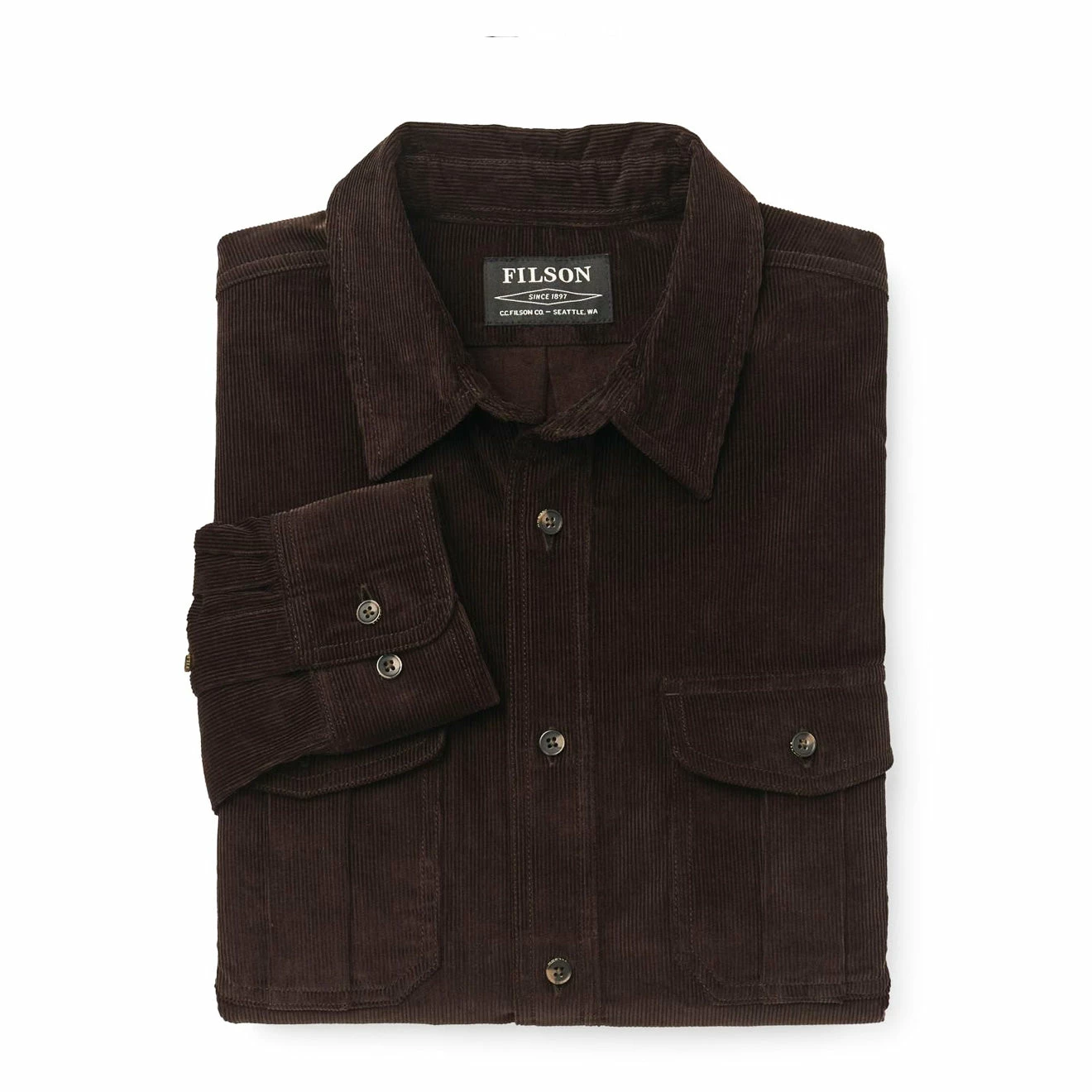 Filson 12-Wale Corduroy Shirt Dark Navy - Image 3