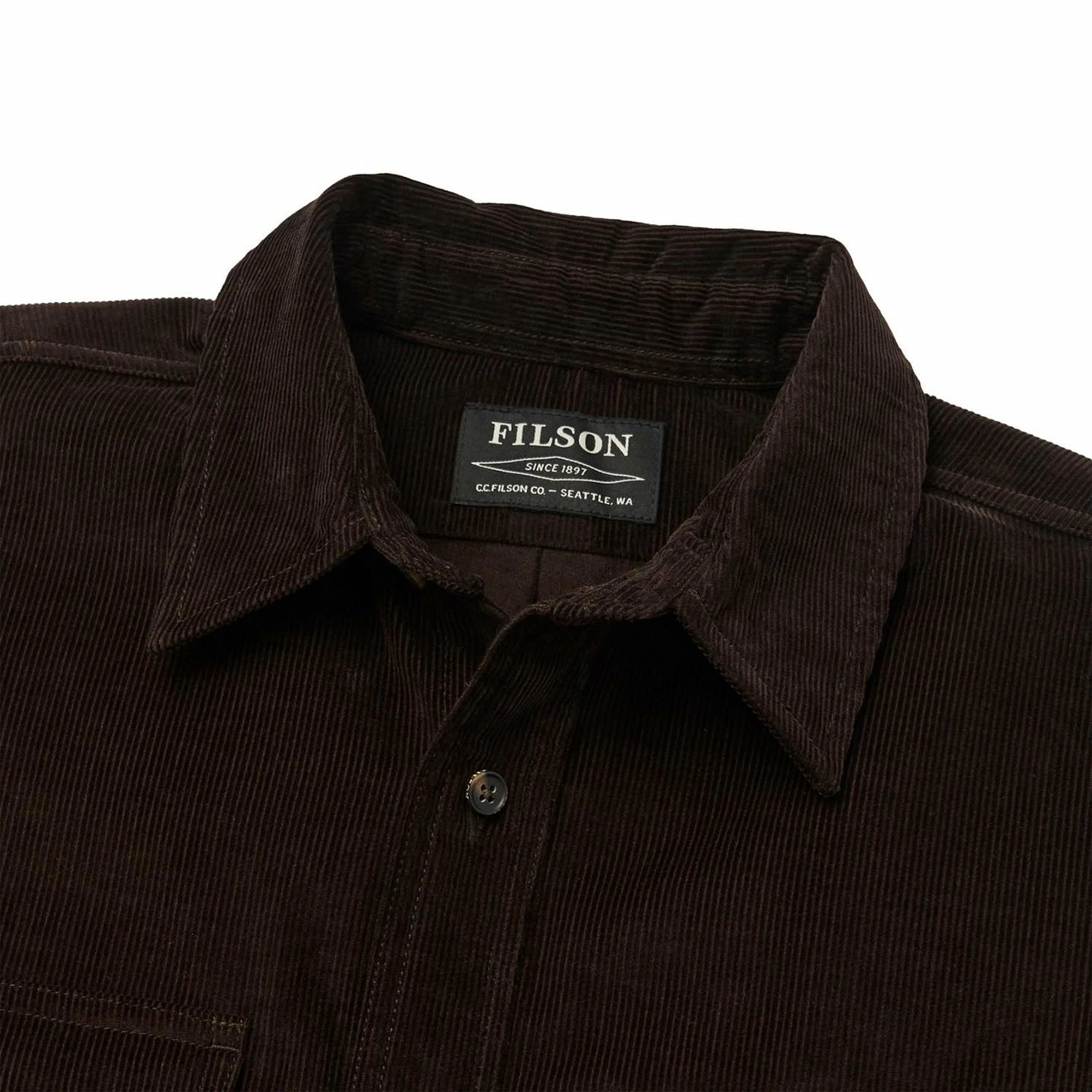 Filson 12-Wale Corduroy Shirt Dark Navy - Image 4