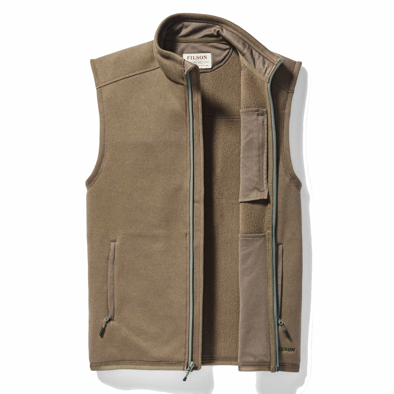 Filson Ridgeway Fleece Vest Field Olive - Image 2