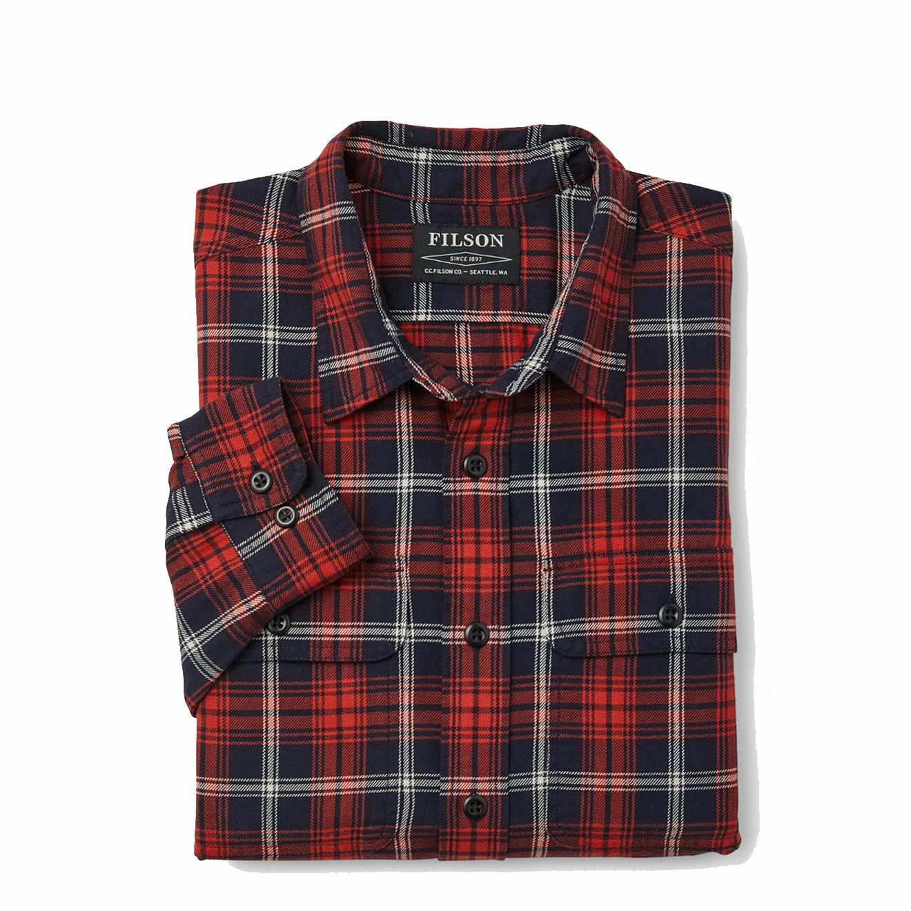 Filson Scout Shirt Navy / Red / White - Image 3