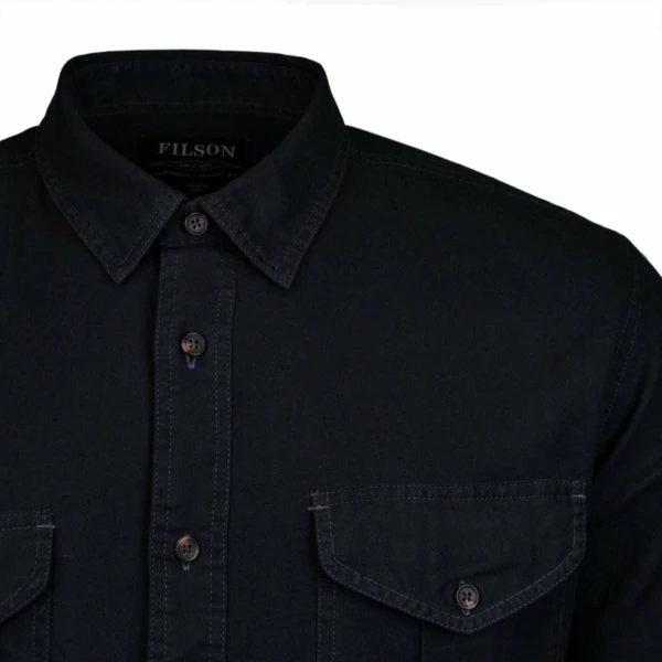 Filson Lightweight Alaskan Guide Shirt Midnight Navy - Image 3