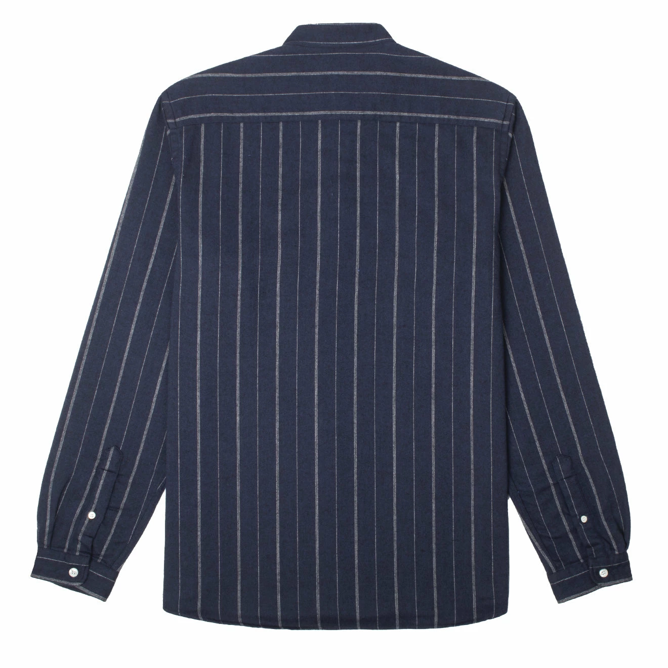 La Paz Vieira Collarless Shirt Navy / White Stripes - Image 2