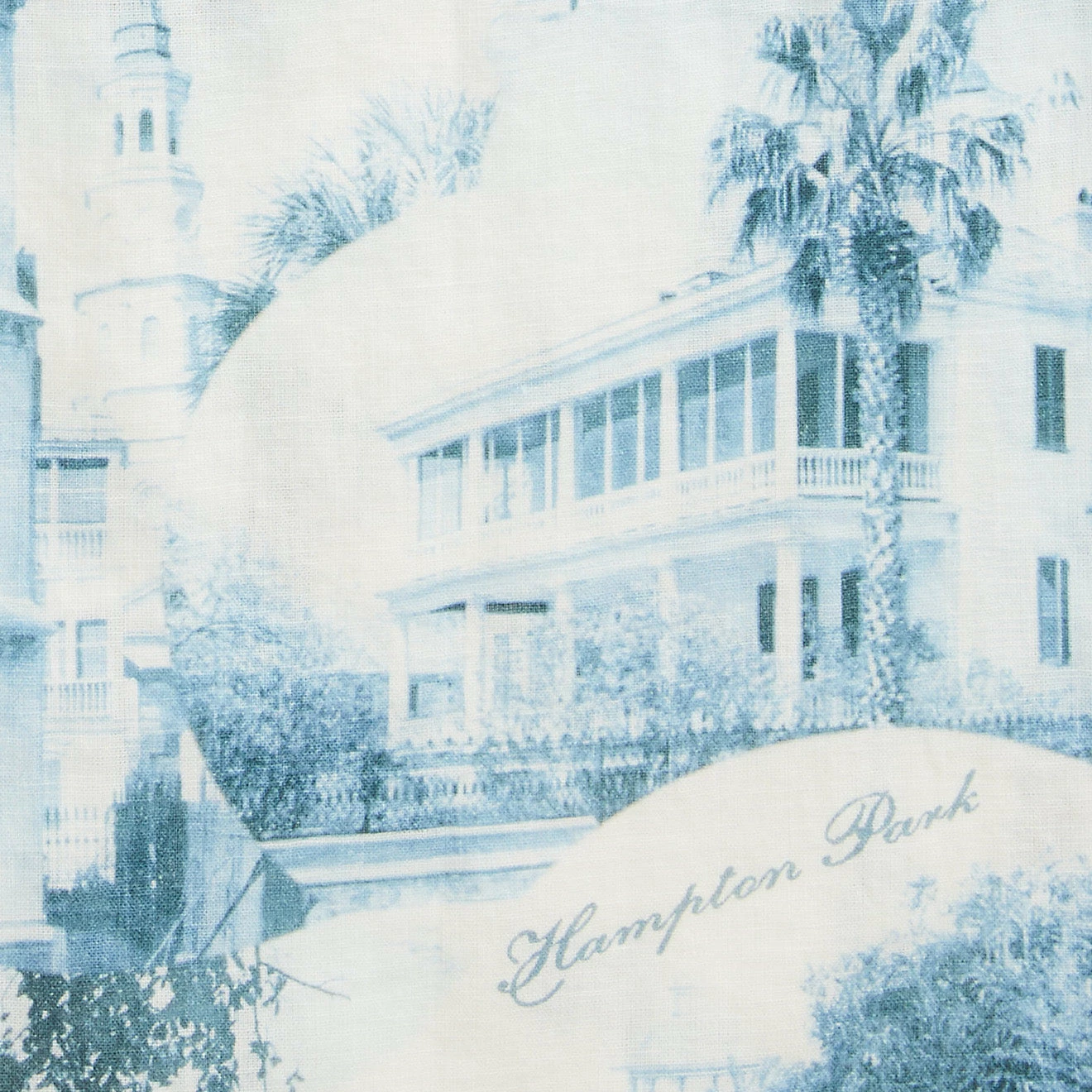 RRL By Ralph Lauren Postcard-Print Linen-Cotton Camp Shirt Cream/Blue - Image 4