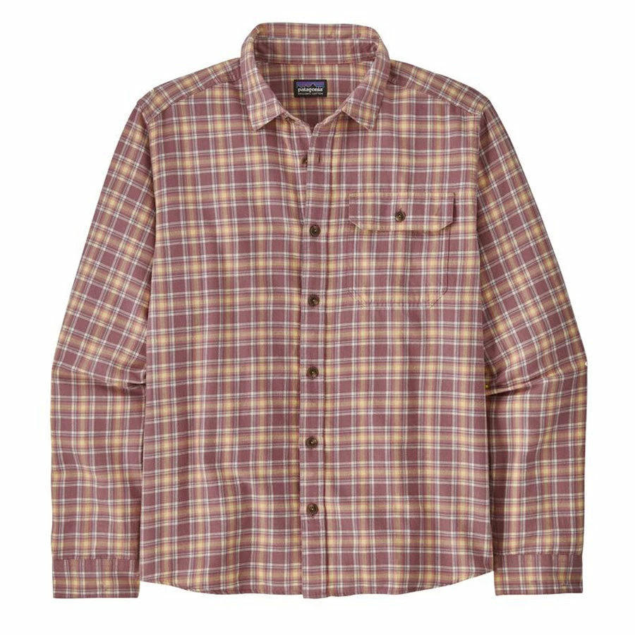 Patagonia L/S Cotton In Conversion LW Fjord Flannel Shirt Squared Evening Mauve