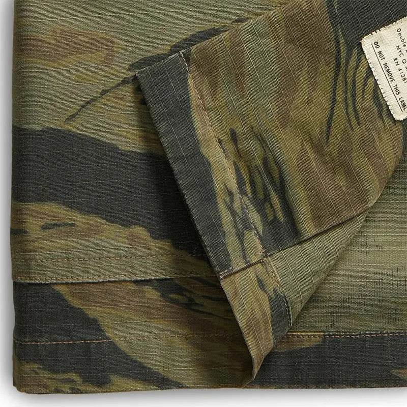 RRL By Ralph Lauren Camo Ripstop Short-Sleeve Overshirt Black / Olive - Image 5