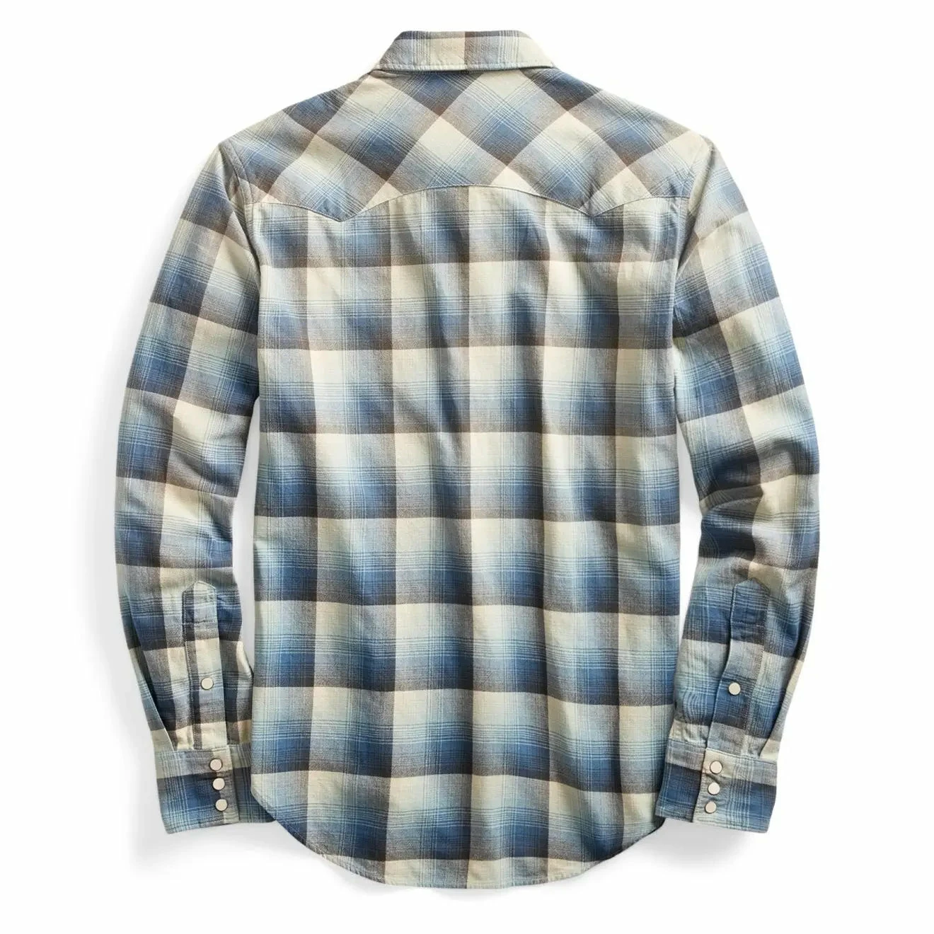 RRL By Ralph Lauren Wrangler LS Sport Shirt Blue - Image 2