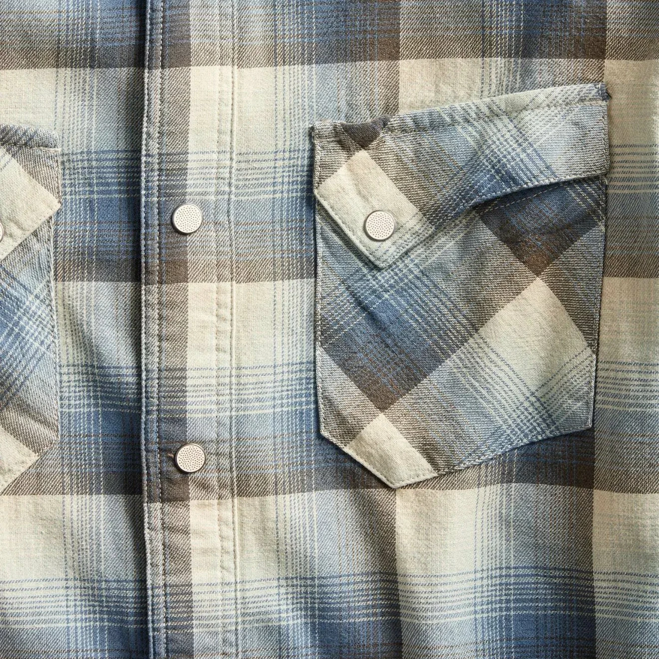 RRL By Ralph Lauren Wrangler LS Sport Shirt Blue - Image 4