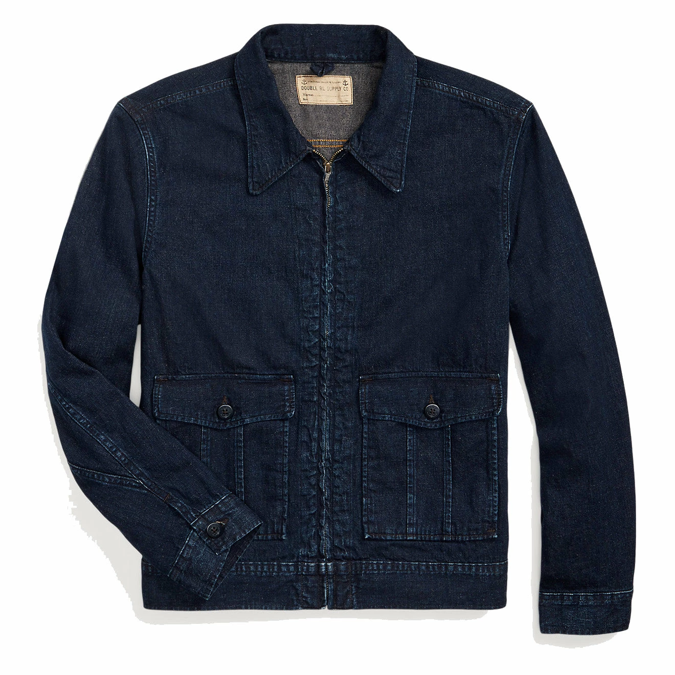 RRL By Ralph Lauren Indigo Cotton-Linen Denim Overshirt Indigo