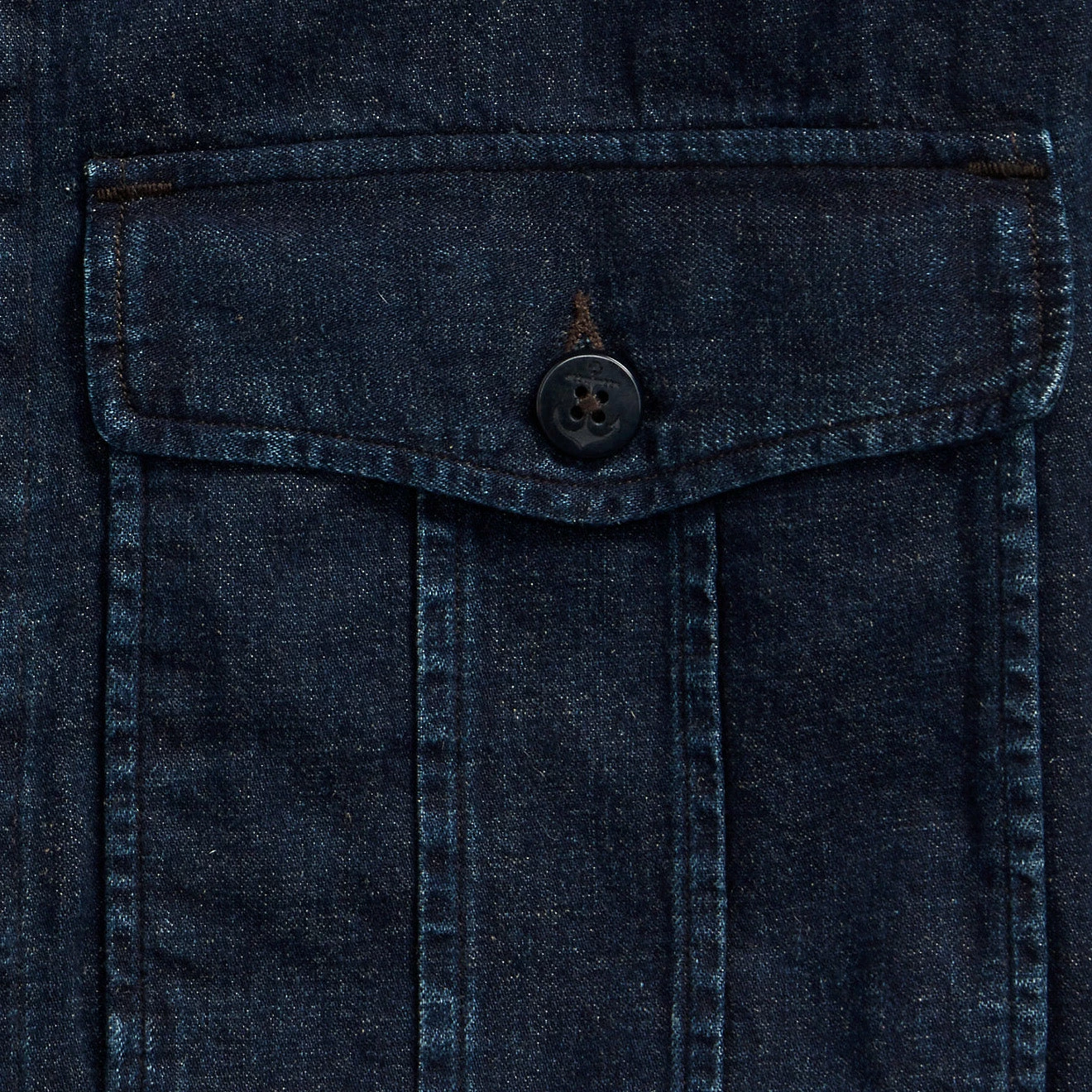 RRL By Ralph Lauren Indigo Cotton-Linen Denim Overshirt Indigo - Image 4