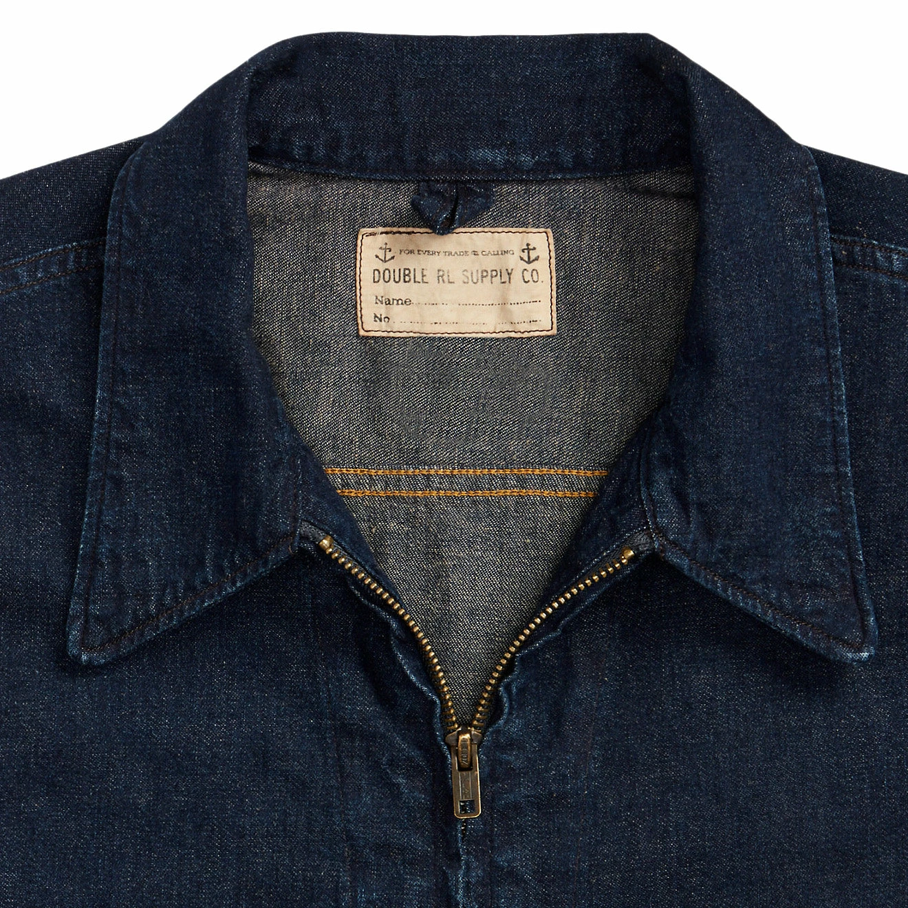 RRL By Ralph Lauren Indigo Cotton-Linen Denim Overshirt Indigo - Image 5