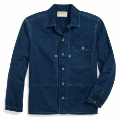 RRL By Ralph Lauren Indigo Herringbone Twill Overshirt Indigo