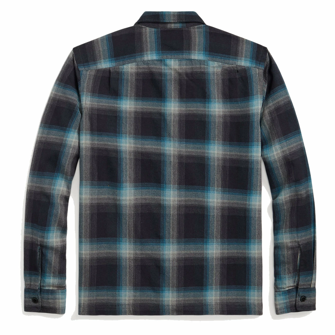 RRL By Ralph Lauren Plaid Jaspe Twill Camp Workshirt Black/Blue - Image 2