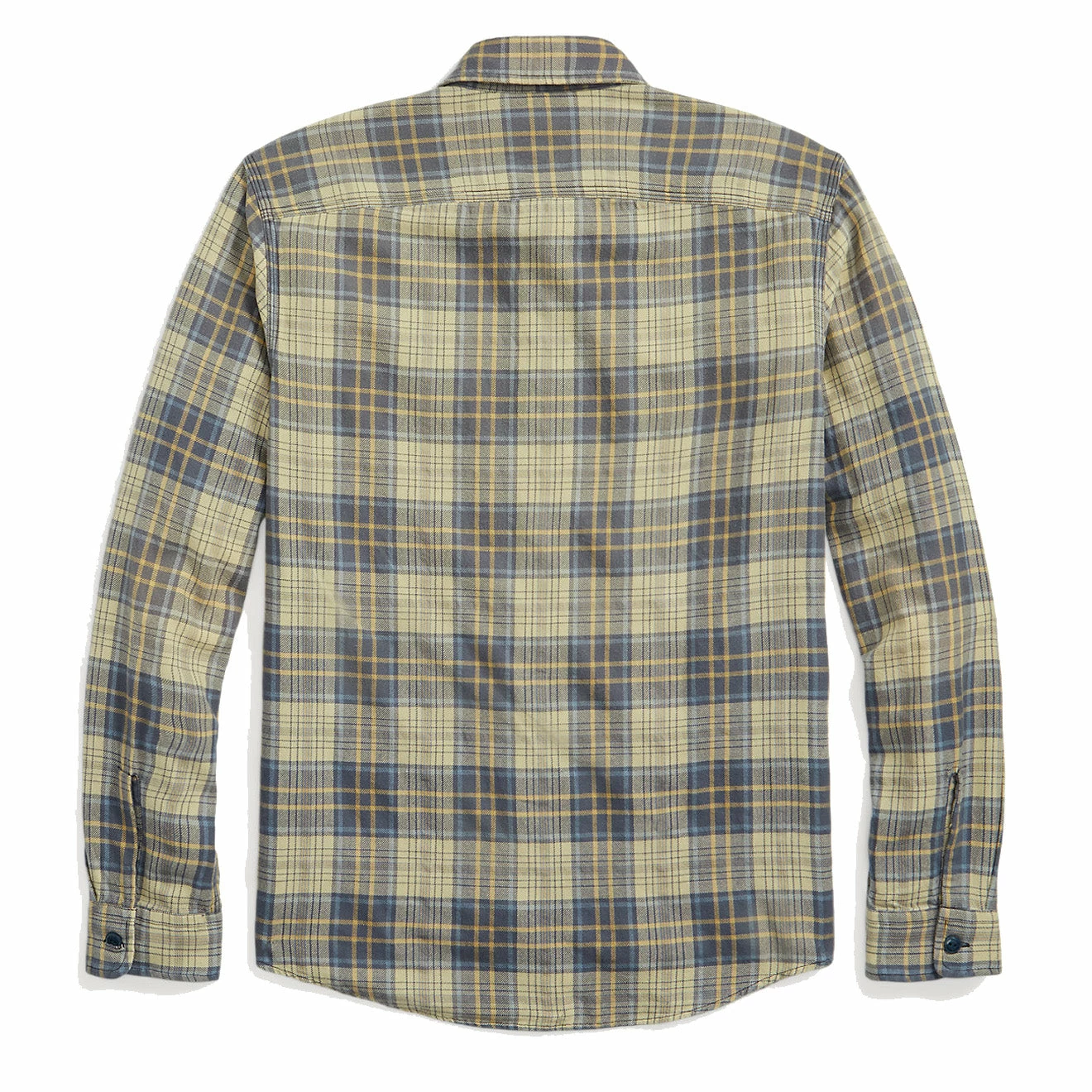 RRL By Ralph Lauren Plaid Twill Workshirt Faded Blue/Yellow - Image 2