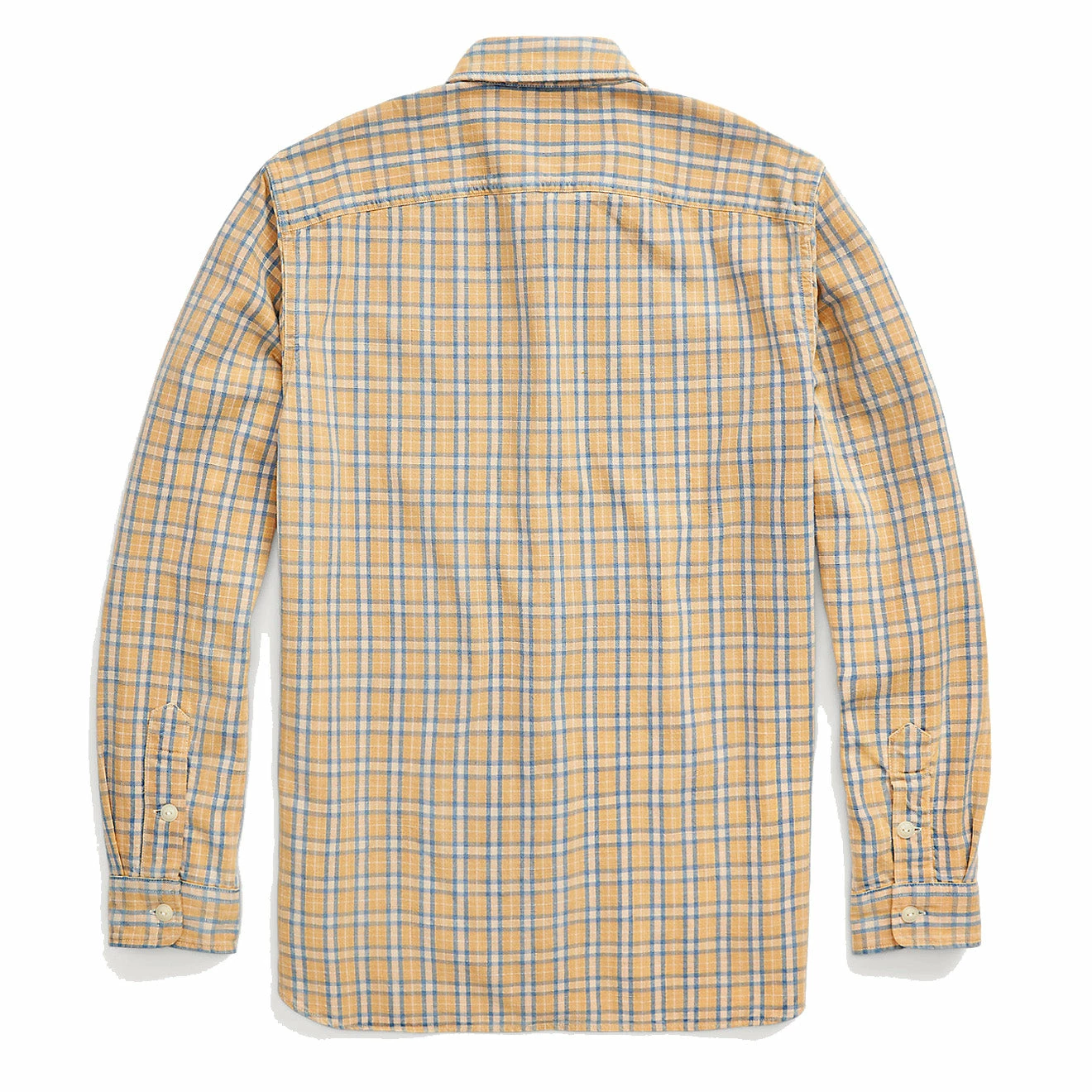 RRL By Ralph Lauren Plaid Woven Workshirt Tan / Indigo - Image 2