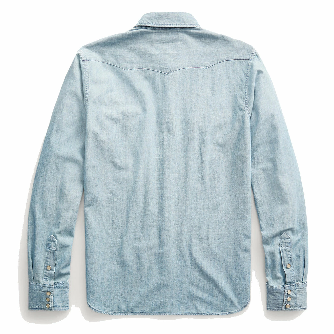 RRL By Ralph Lauren Slim Fit Chambray Western Shirt Davey Wash - Image 2