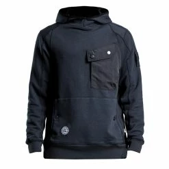 ST95 Globe Pocket Hooded Sweat Black