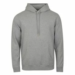 Sunspel Loopback Overhead Hoody Grey Melange