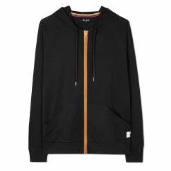 Paul Smith Zip Tape Hoodie Black